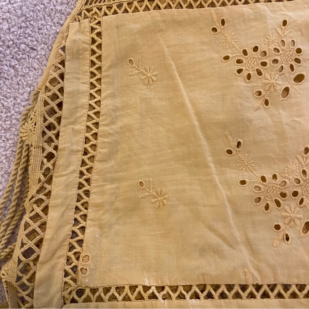 EUC Free People Garden Party Yellow/Mustard Cami Size XSmall - Picture 3 of 7